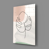 Abstract Shapes Glass Wall Art.